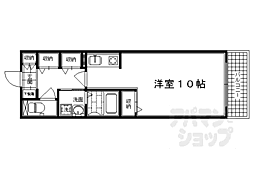 レジーナ錦小路 ワンルームの間取図画像