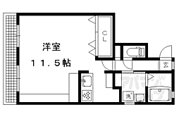 ハイツ福田 1Kの間取図画像