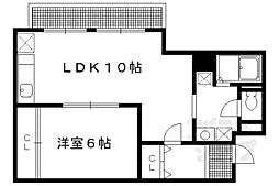 グランコスモ鴨川 1LDKの間取図画像
