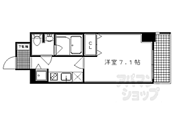 アスヴェル京都河原町二条 1Kの間取図画像