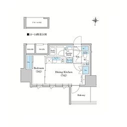 スタイリオ蒲田WEST 1DKの間取図画像