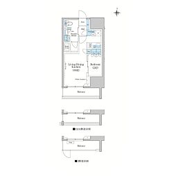 スタイリオ蒲田WEST 1LDKの間取図画像