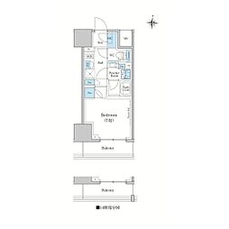 スタイリオ蒲田WEST 1Kの間取図画像
