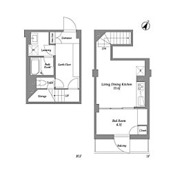 ザ・レジデンス用賀 1LDKの間取図画像
