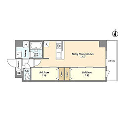 間取図画像 2LDK