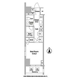 COMFORIA門前仲町 1Kの間取図画像