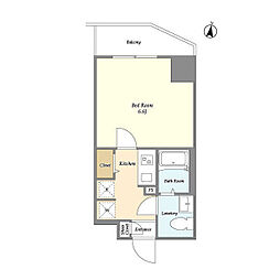アルファコート立石3 1Kの間取図画像