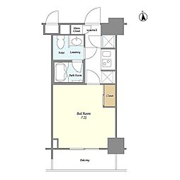 東急セットアップレジデンス恵比寿 1Kの間取図画像