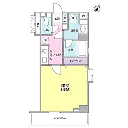 ユーキメゾン一番町 1Kの間取図画像