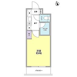 パティオ三茶 1Kの間取図画像
