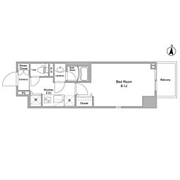 BPRレジデンス西早稲田 1Kの間取図画像