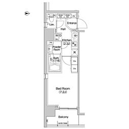 COMFORIA錦糸町 1Kの間取図画像
