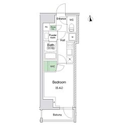 川崎市川崎区東田町マンション 1Kの間取図画像