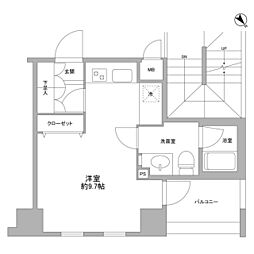 コンフォリア愛宕 ワンルームの間取図画像