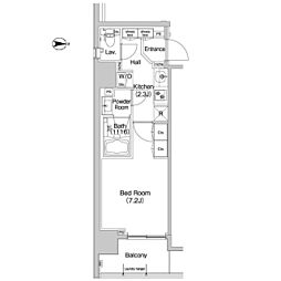 COMFORIA錦糸町 1Kの間取図画像