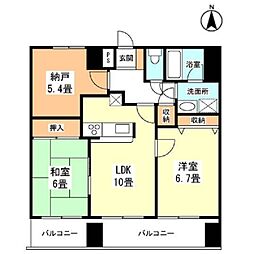 元町イグレット 2SLDKの間取図画像