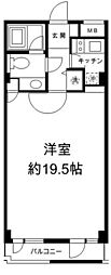 H&M南青山イースト ワンルームの間取図画像