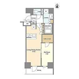 LIGHTTERRACE錦糸町 1LDKの間取図画像