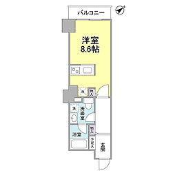 TKフラッツ渋谷 ワンルームの間取図画像