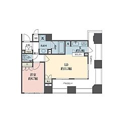 ルネ新宿御苑タワー 1LDKの間取図画像