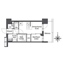 COMFORIA森下SOUTH 1DKの間取図画像
