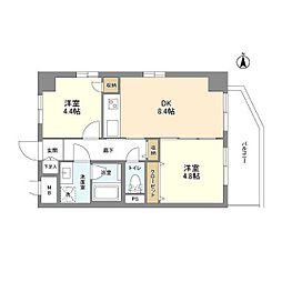 MYRIARESIDENCE西蒲田 2DKの間取図画像