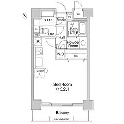 COMFORIA代々木上原 ワンルームの間取図画像