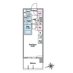 COMFORIA東新宿ステーションフロント ワンルームの間取図画像