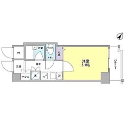 ジェイフラッツ初台 1Kの間取図画像