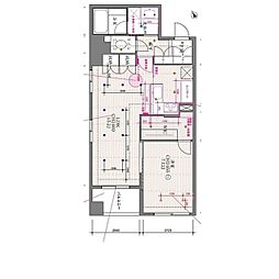 グランカーサ銀座イースト 1LDKの間取図画像