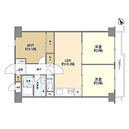 クレール武蔵小山 2SLDKの間取図画像