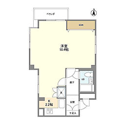 ホメスト池尻 ワンルームの間取図画像