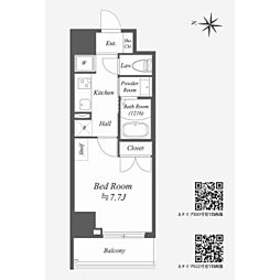 AlphaPrime東陽町 1Kの間取図画像