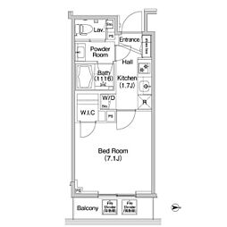 COMFORIA錦糸町 1Kの間取図画像