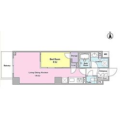 TSレジデンス東川口 1LDKの間取図画像