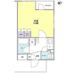 ディアレンス西麻布 1Kの間取図画像