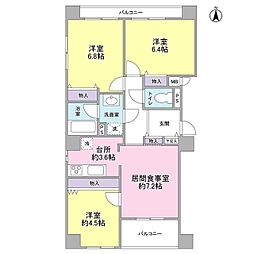 カーサフォルトオアサ 3LDKの間取図画像