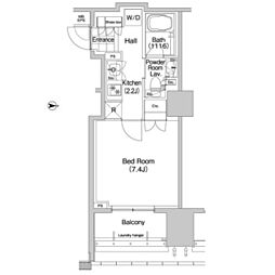 コンフォリア秋葉原EAST 1Kの間取図画像