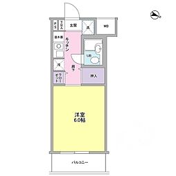 ポート旗の台 ワンルームの間取図画像
