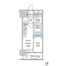 デュオフラッツ一之江West 1DKの間取図画像