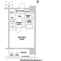 COMFORIA大島 1Kの間取図画像