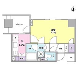 K'S新中野 1Kの間取図画像