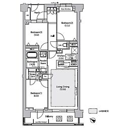 ソアラノーム荻窪天沼 3LDKの間取図画像