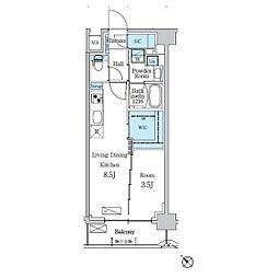 江戸川区西瑞江4丁目マンション 1LDKの間取図画像