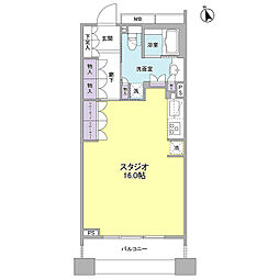パークフラッツ銀座イースト ワンルームの間取図画像