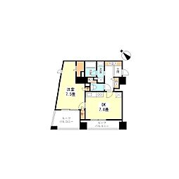 TKフラッツ渋谷 1DKの間取図画像