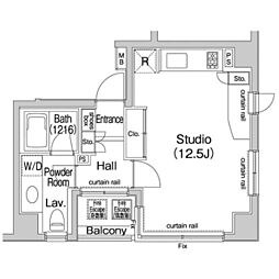 コンフォリア池袋 ワンルームの間取図画像
