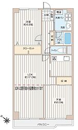 ネオコーポ八王子 2LDKの間取図画像