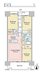 間取図画像 3LDK