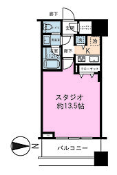 コンシェリア西新宿タワーズウエスト 1Kの間取図画像